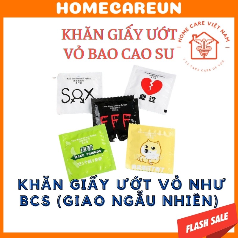 Khăn Giấy Ướt Gói Vuông Kiểu BCS (mẫu ngẫu nhiên)