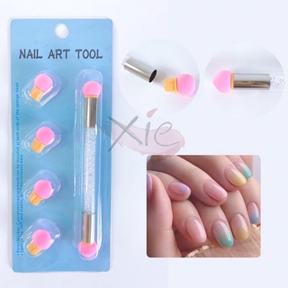Cọ dặm ombre - Cọ mút 2 đầu cán đá móng nail <3
