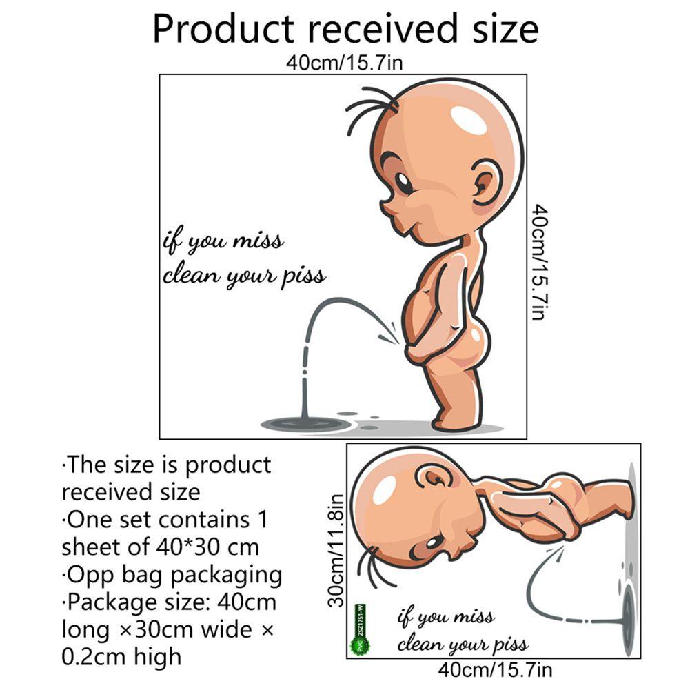 Sticker Dán Toilet Họa Tiết Chữ Tiếng Anh Vui Nhộn Bắt Mắt