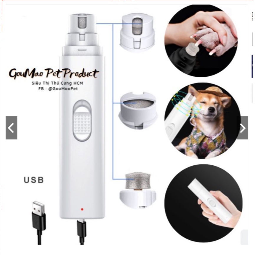 Máy mài móng cho thú cưng có cổng sạc USB