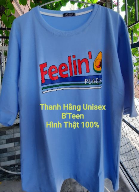 [ Hình Thật % Phía sau ] Áo thun tay lỡ Unisex cặp Feelin