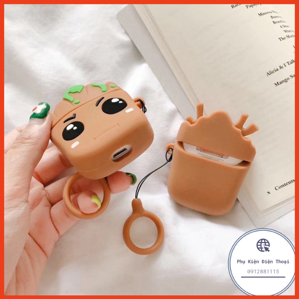 Vỏ ốp case airpod airpods bảo vệ tai nghe☘️Case Airpod 1 2- Vỏ bao bọc BABY GROOT Cover đựng tai nghe không dây Airpods