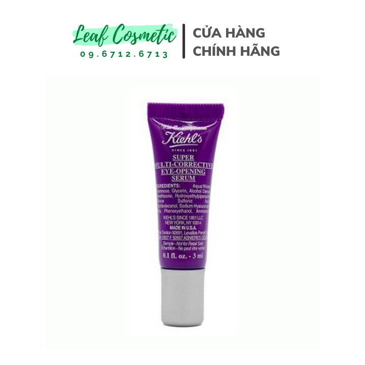 [ Rẻ Vô Địch ][ 3ml ] Kem dưỡng mắt Kiehl's Super Multi-Corrective Eye-Opening - Kiehls