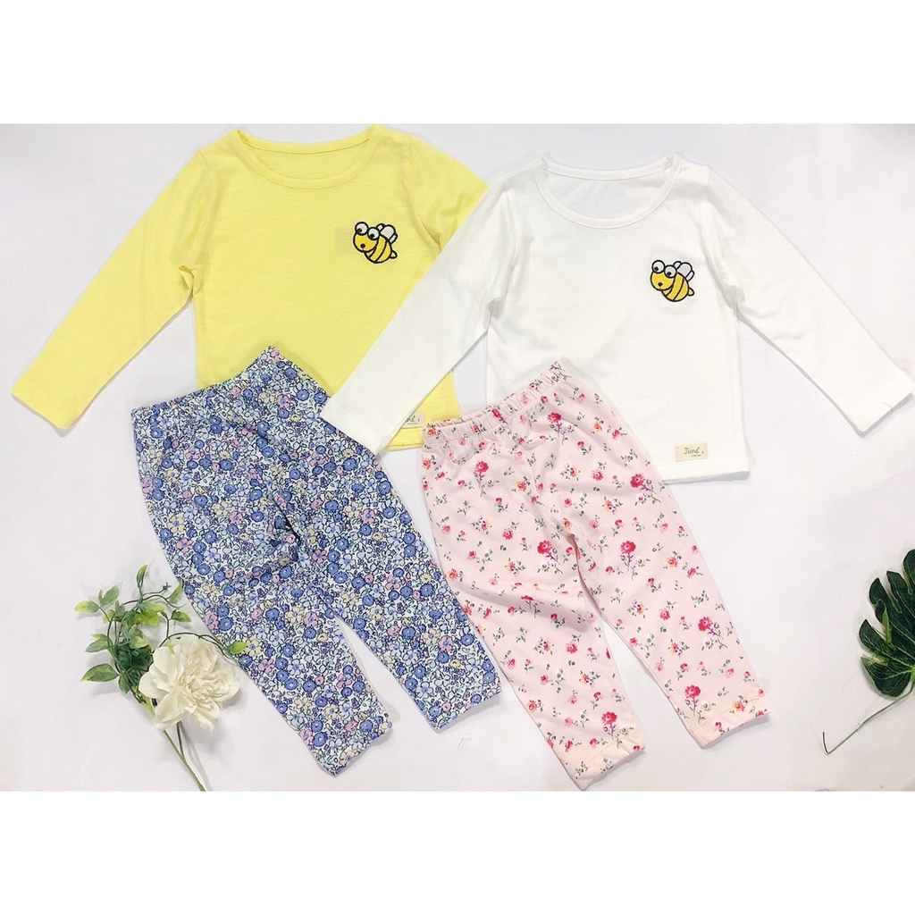 Xả bỏ mẫu 39K  Bộ dài tay bé gái xinh xắn