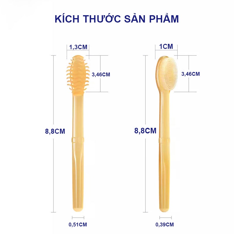 [Ảnh Thật] Rơ Lưỡi Silicone Và Bàn Chải Đánh Răng Silicone Siêu Mềm An Toàn Cho Bé ( Từ 0 - 3 Tuổi )