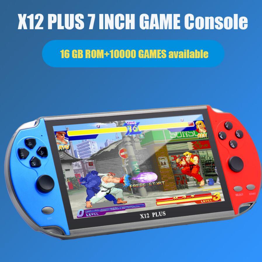 Máy chơi game cầm tay X12 PLUS - Có 10000 game , màn hình 7 inch , hỗ trợ nghe nhạc , xem phim, đọc sách -bảo hành 1 năm