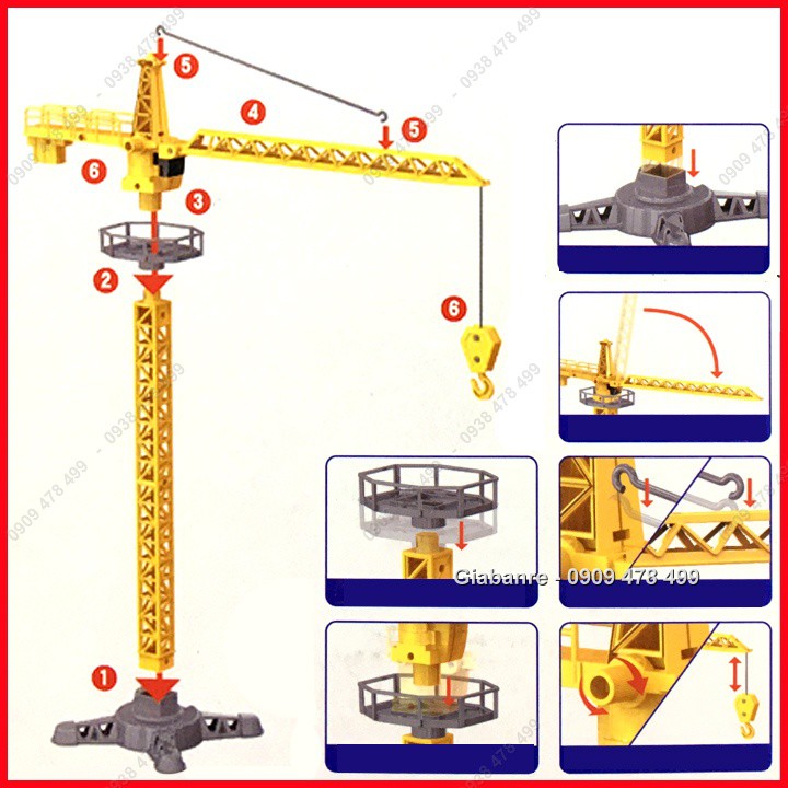 Xe Mô Hình Nhựa Xe Công Trình Tỉ Lệ 1:50 - 9973