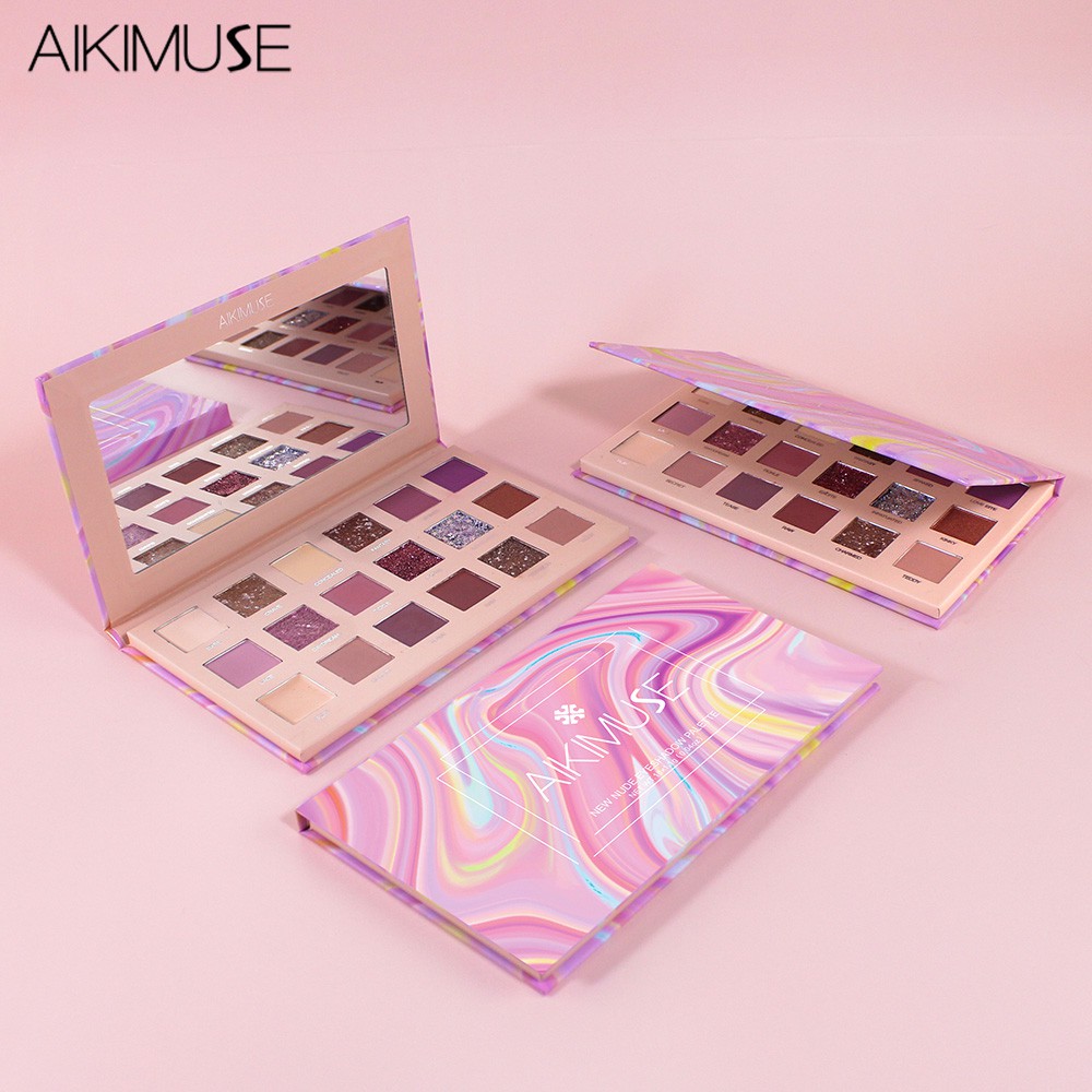 Bảng phấn mắt AIKIMUSE gồm 18 màu nude/nhũ/lì thời trang 180g | BigBuy360 - bigbuy360.vn