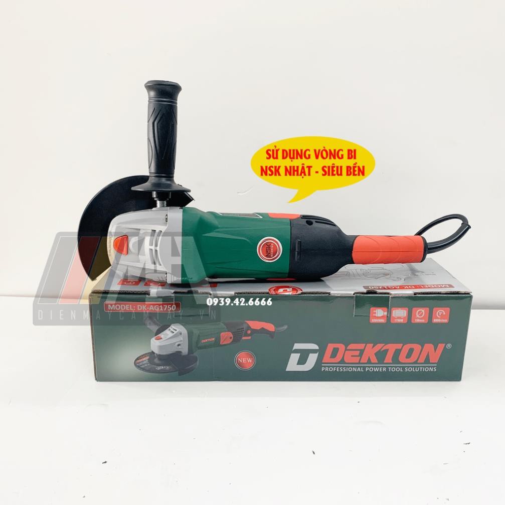Máy mài góc 150mm chính hãng Dekton Model DK-AG1750 , công suất lớn 1750W , công tắc bóp, 2 vòng bi NSK , giá tốt
