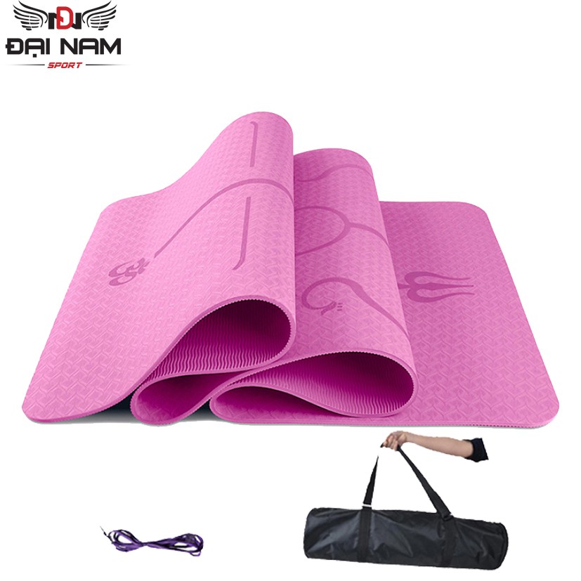 [Mã FAMALLT5 giảm 15% đơn từ 30k] Thảm Tập Yoga Định Tuyến 8mm 1 Lớp Đại Nam Sport + Tặng Kèm Túi Đựng Và Dây Buộc