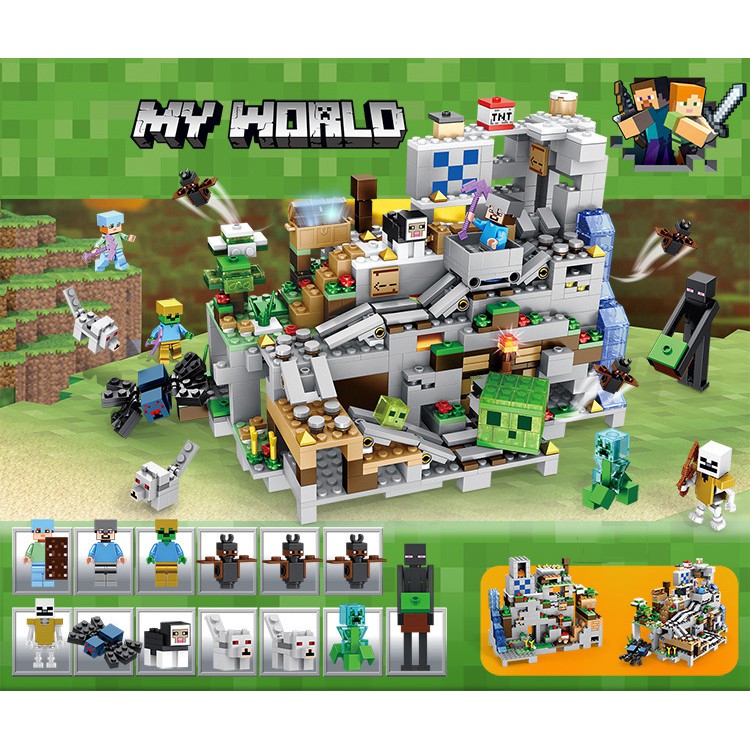 Lego Minecraft Hang Động Trên Đỉnh Núi Tuyết [NEW 2020]