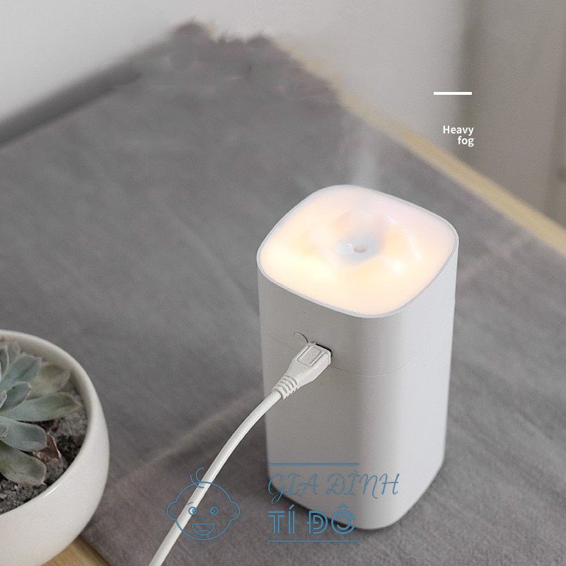  Máy Phun Sương Tạo Ẩm Humidifier Mini Dung Tích 350ML Có Đèn Trang Trí