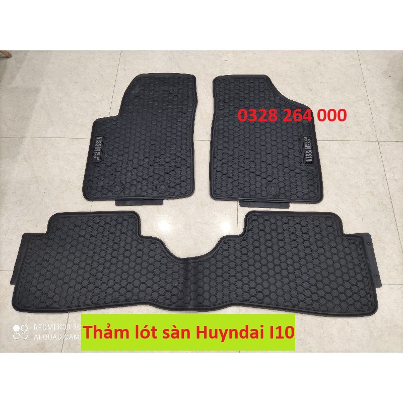 Thảm Lót Sàn Cao Su Xe Hyundai Grand I10 - Cao Su Đúc Ko Mùi - Mẫu 03