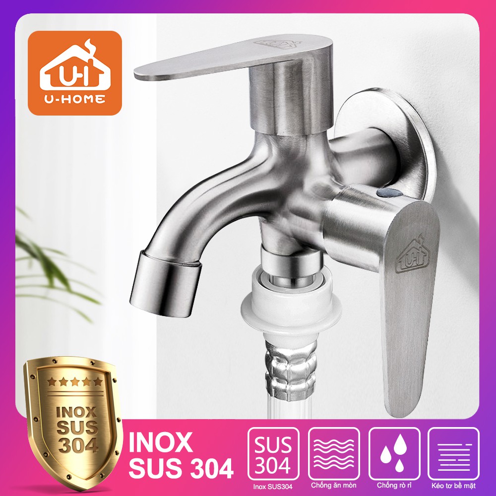 Vòi nước U-HOME Inox SUS 304 Vòi hồ - vòi máy giặt U-412