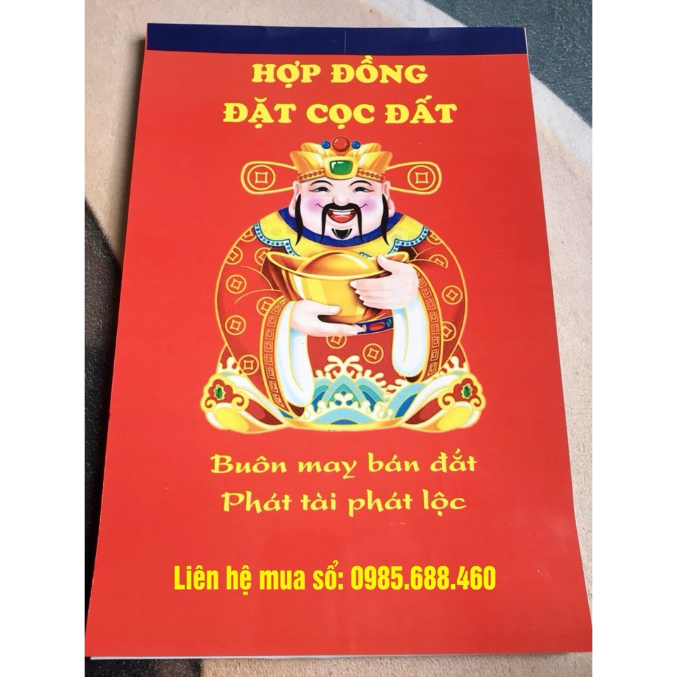 Combo 2 Sổ Hợp Đồng Đặt Cọc Nhà Đất 3 Liên Mẫu Mới 2022