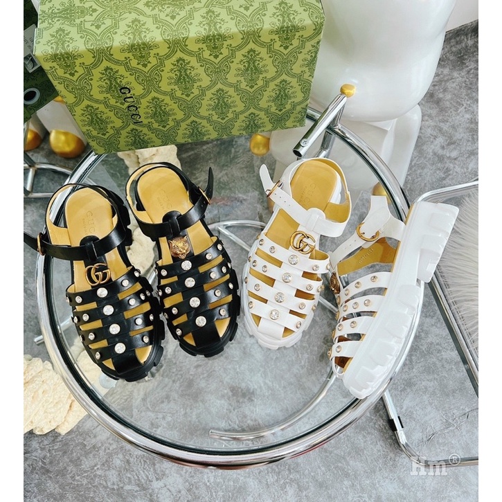 HÀNG VỀ CÓ SẴN!!!Sandal rọ gucciii đế cao hot 2022 hàng Quảng Châu FULLBOX