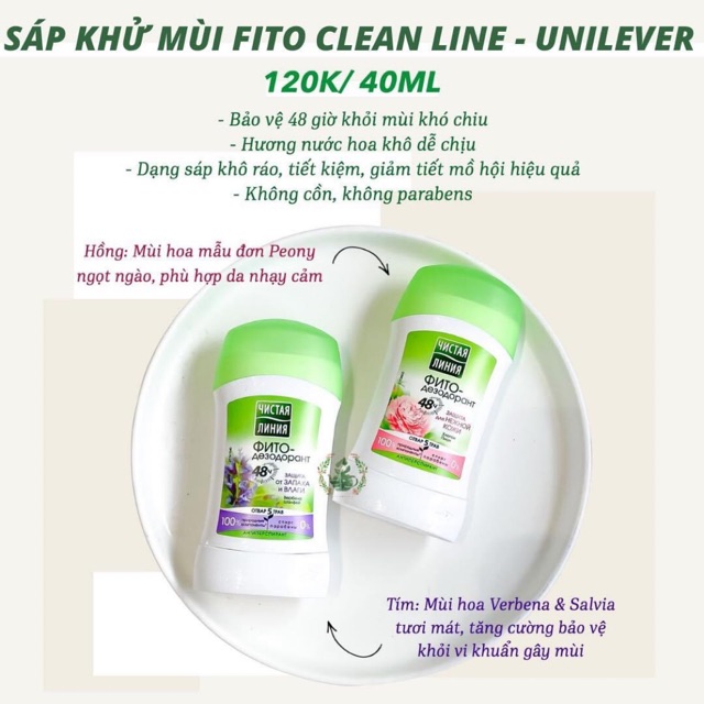 Sáp khử mùi lành tính Fito Clean Line - Unilever