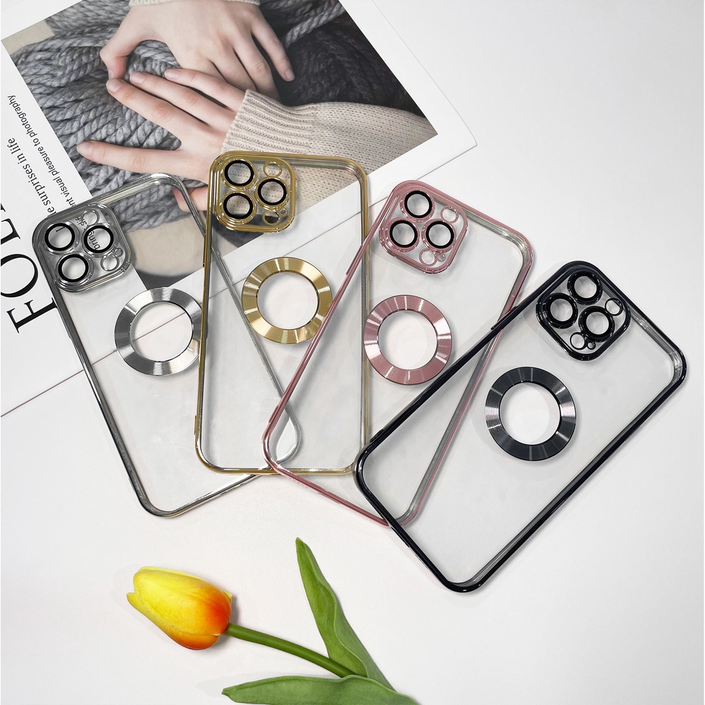 Ốp &quot;Hở táo&quot; IPhone Viền Vuông_Tích hợp &quot;Kính Bảo Vệ Camera_ IPhone 7 Plus/8 Plus/X/Xs/Xr/XsMax/11/11Pro/11ProMax