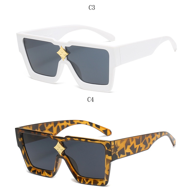 Kính Mát Gọng Vuông Lớn Chống Tia UV400 Thời Trang Cho Nam Nữ