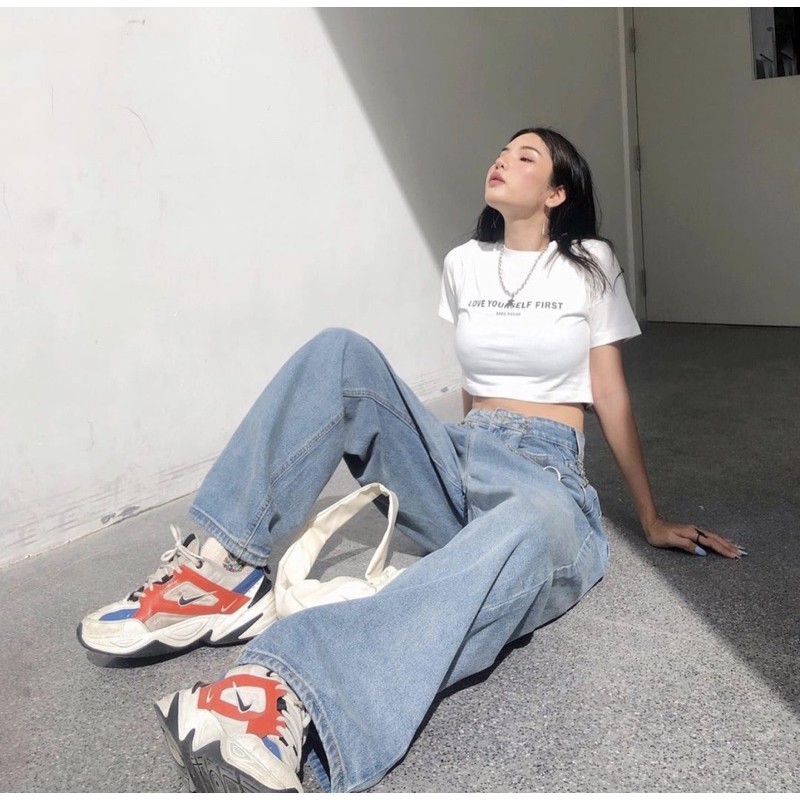 Áo Thun Croptop In Chữ Love Yourself Ulzzang