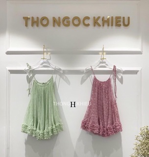 Áo yếm voan hoa nhí