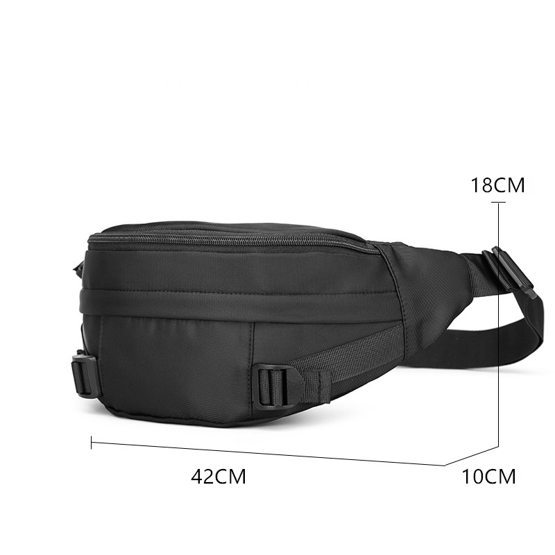 Túi đeo hông thể thao cỡ lớn chống thấm nước phong cách Nhật Bản thời trang cho nam | BigBuy360 - bigbuy360.vn
