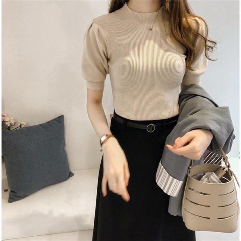 ÁO LEN CỘC TAY TRƠN TAY BỒNG ĐẸP 🤩 ÁO LEN NỮ TAY BỒNG LÔNG CỪU MỎNG | BigBuy360 - bigbuy360.vn