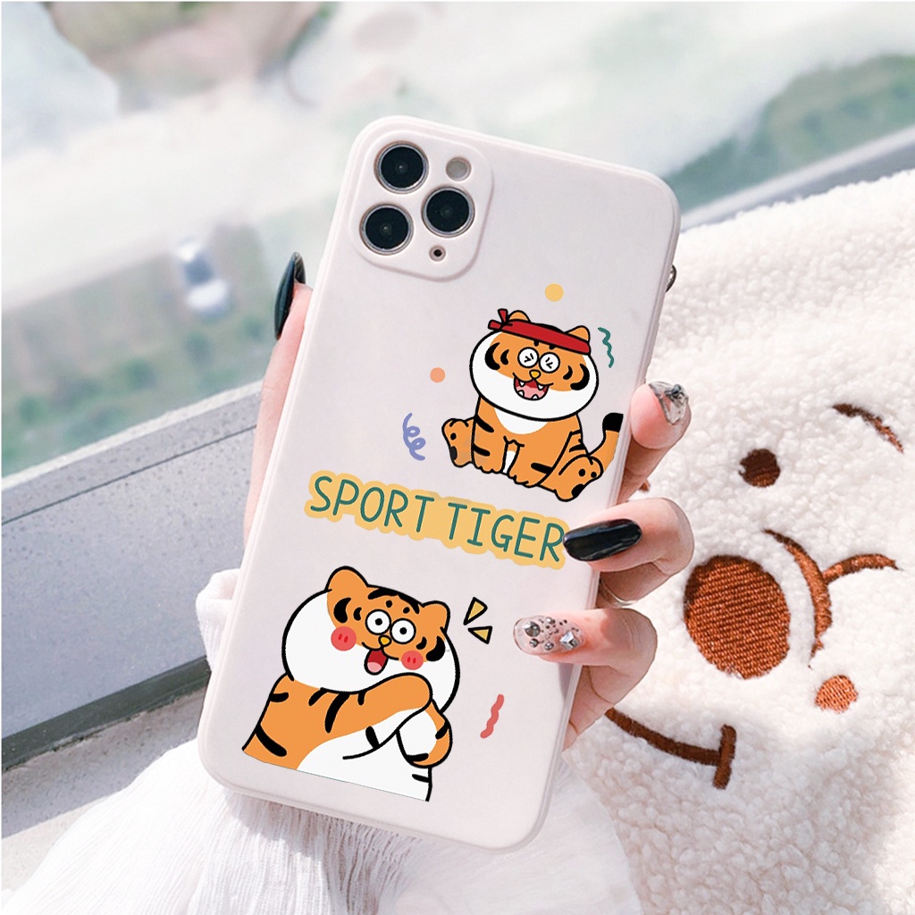 Ốp lưng iphone vuông cạnh sport tiger ốp tết 2022 hổ chơi thể thao 6/6plus/6s/6splus/7plus/8plus/x/xr/xs/11/12/pro e162