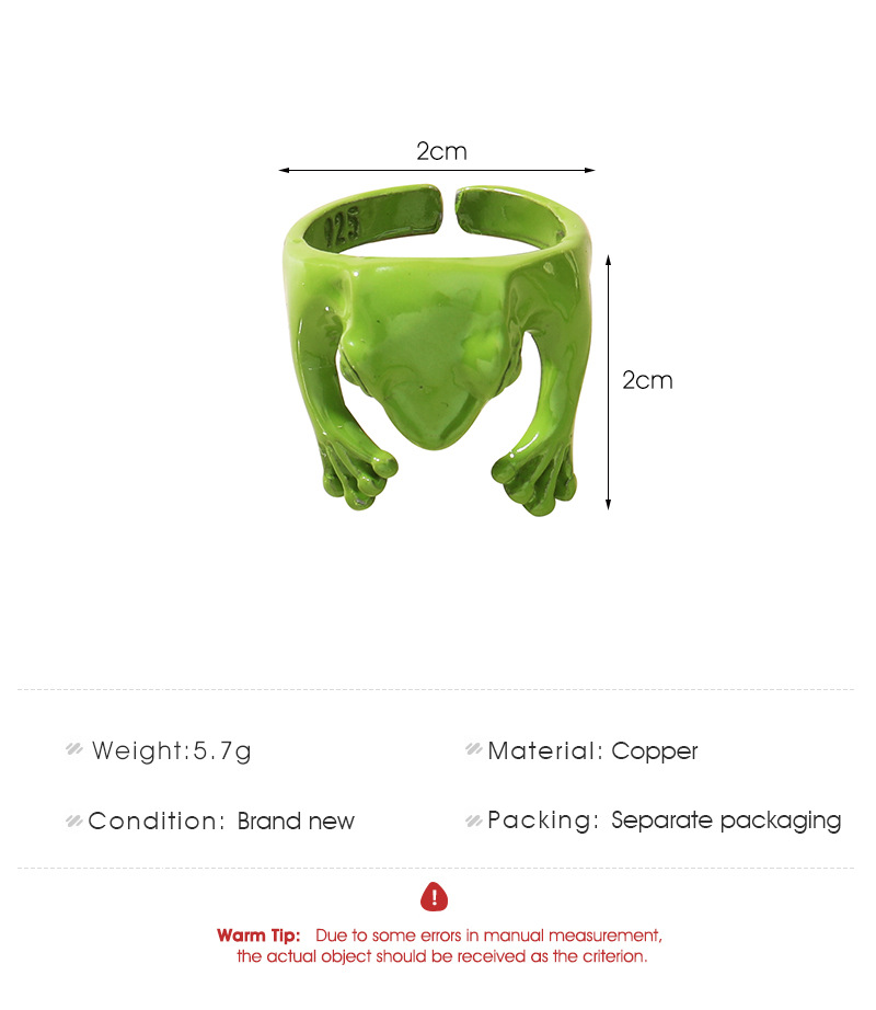 Nhẫn Đeo Tay Kim Loại Tạo Hình Chú Ếch Độc Đáo