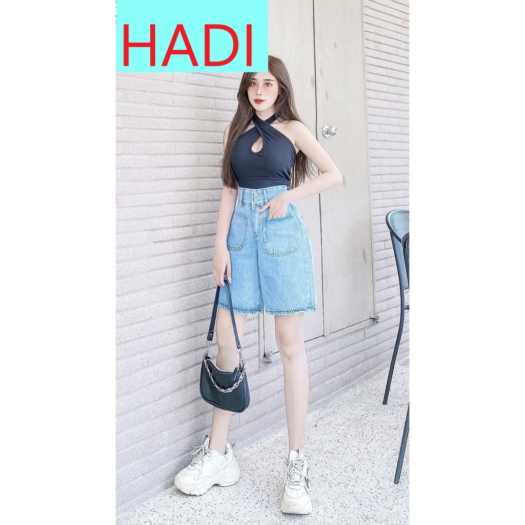 QUẦN JEAN NGỐ LỬNG NỮ LƯNG CAO 2 NÚT 2 TÚI TRƯỚC LAI CUỐN MÀU XANH NHẠT, XANH ĐẬM LAI CUỐN FORM RỘNG CAO CẤP
