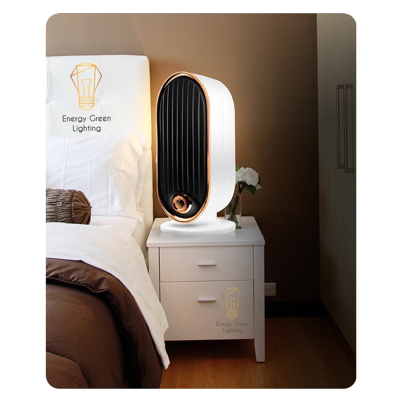 Máy sưởi Energy Green Lighting mini Để Bàn MS-302, Công Nghệ Gốm PTC - Tích Hợp Tản Gió -Tiết Kiệm Điện