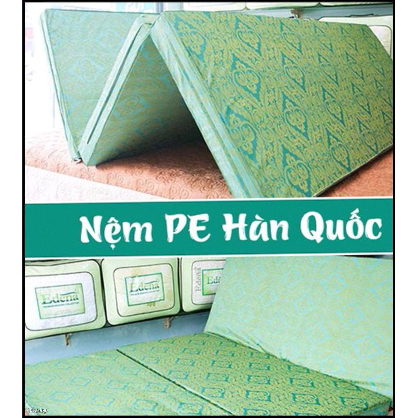 Nệm PE Gấp 3 cao cấp 1m, 1m2, 1m4, 1m6, 1m8 dày 3cm- Hoa văn giao ngẫu nhiên