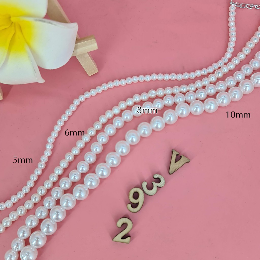 Vòng cổ choker ngọc trai nhân tạo đơn giản phong cách cổ điển vintage retro - LD007