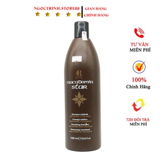 Dầu gội dưỡng ẩm hương nước hoa phục hồi tóc, gội không gà, ngứa cặp gội xả Macadamia Star chính hãng 350ml-1000ml
