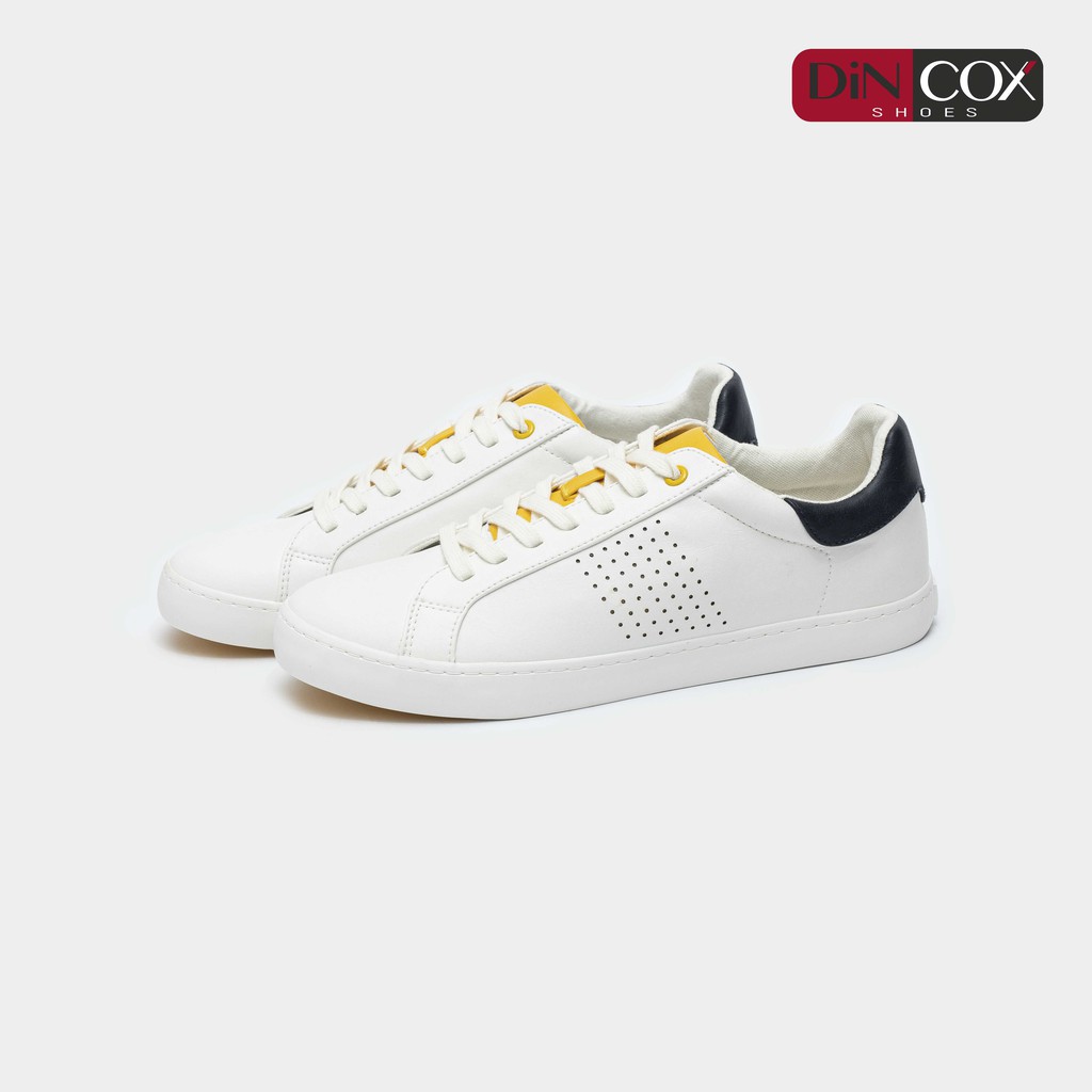 DINCOX Shoes Giày Sneaker Nam Trắng C01 Offwhite/Yellow/Red