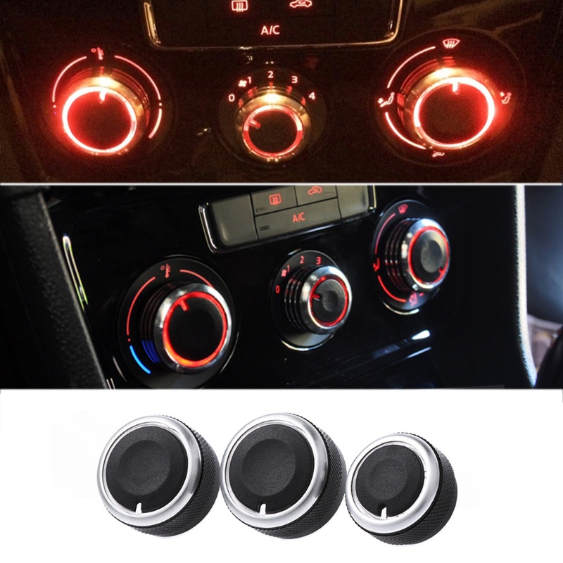 Bộ 3 Nút Vặn Điều Khiển Máy Điều Hòa Cho MK6 Bora Golf 5 Tiguan