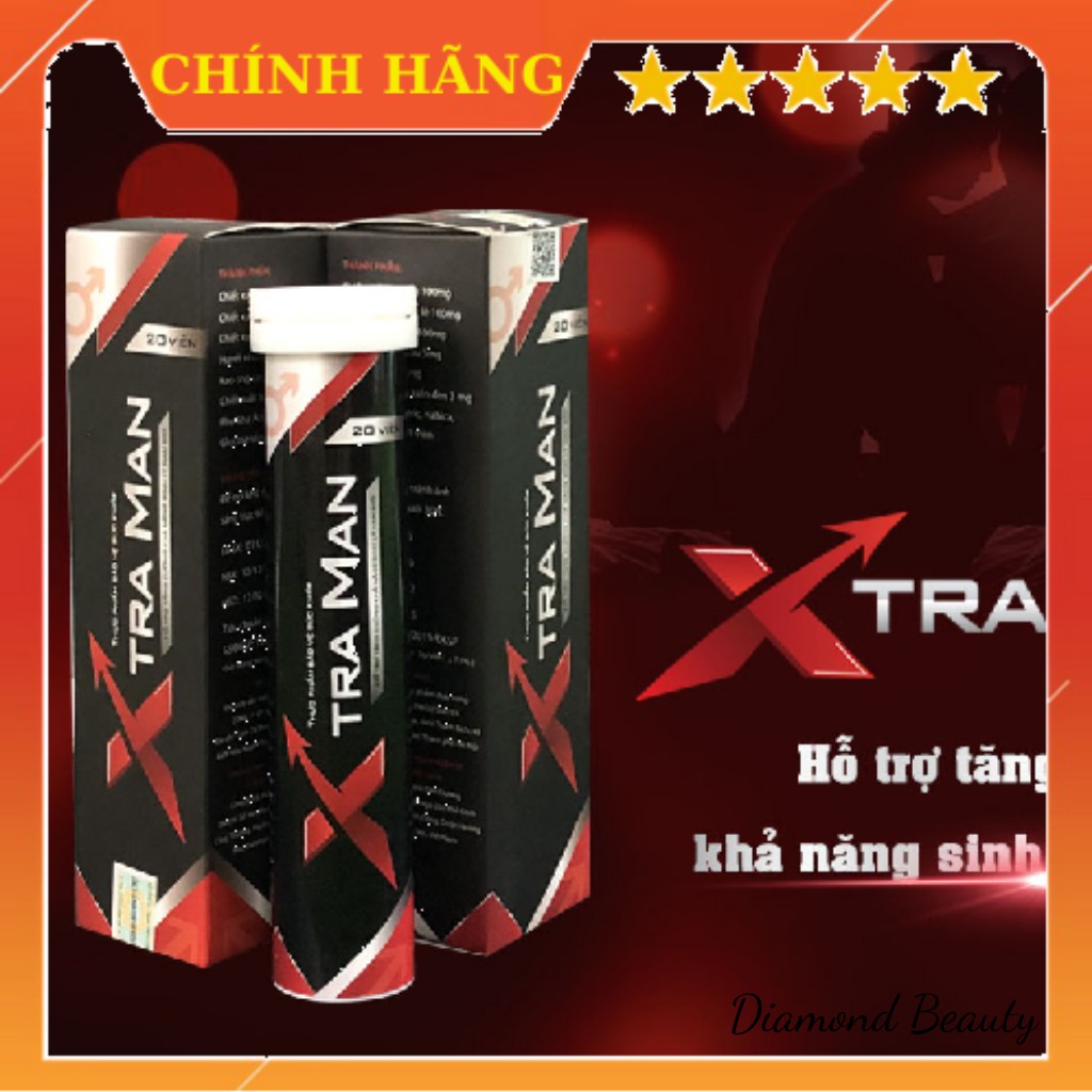 XTRAMAN - VIÊN SỦI TĂNG CƯỜNG SINH LÝ NAM, GIẢM XUẤT TINH SỚM, CẢI THIỆN YẾU SINH LÝ ( Hộp 20 viên)