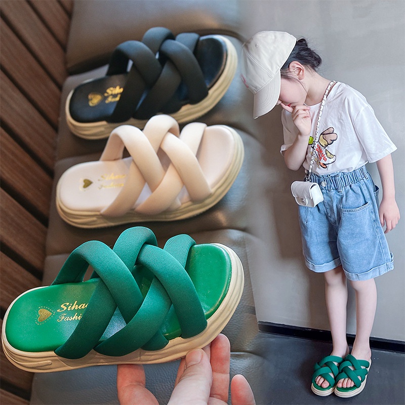 Dép Đế Mềm Thời Trang Hàn Quốc Đáng Yêu Cho Bé Gái