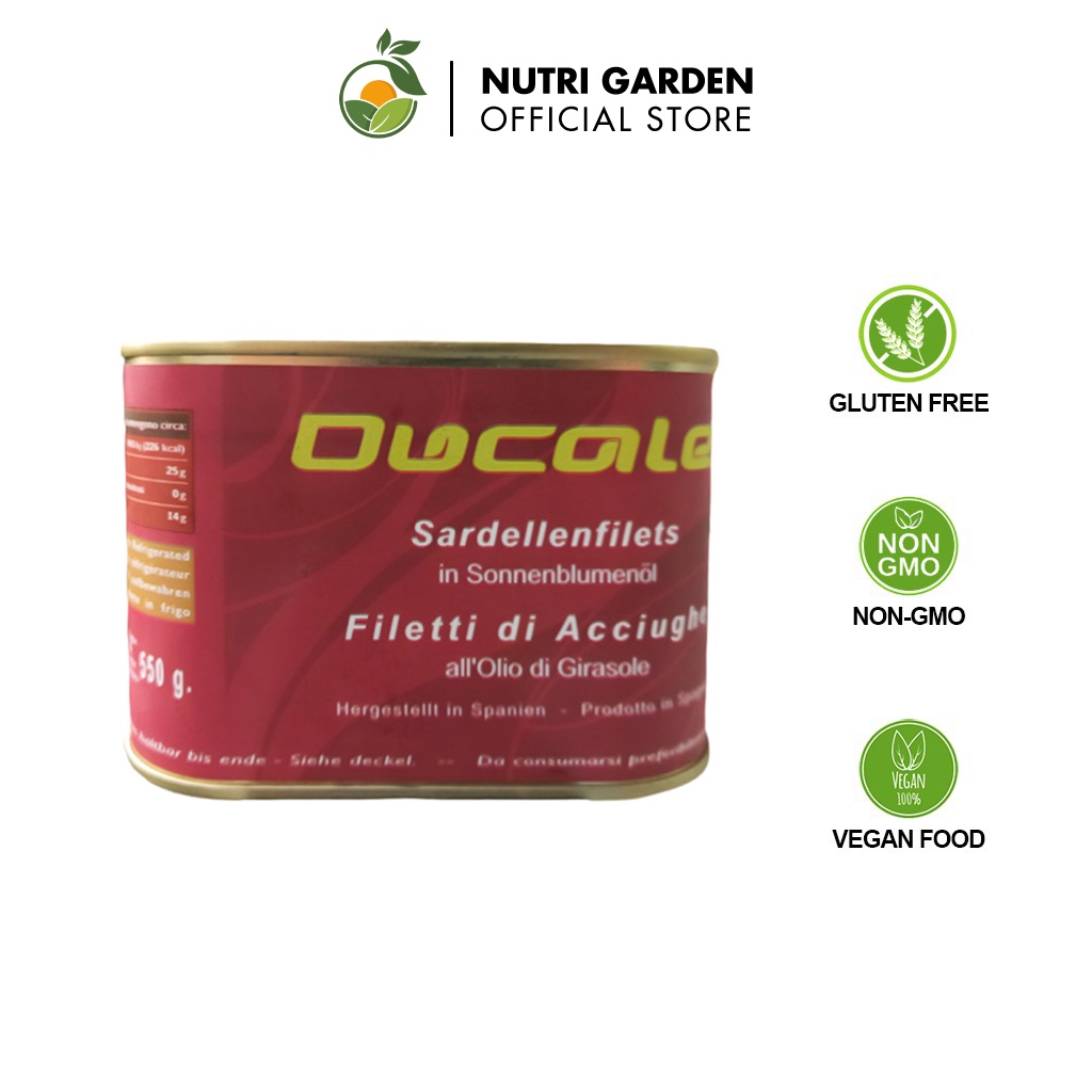 [Mã BMBAU300 giảm 7% đơn 499K] Cá ngâm dầu Anchovy Nutri Garden nhập khẩu Tây Ban Nha 794g