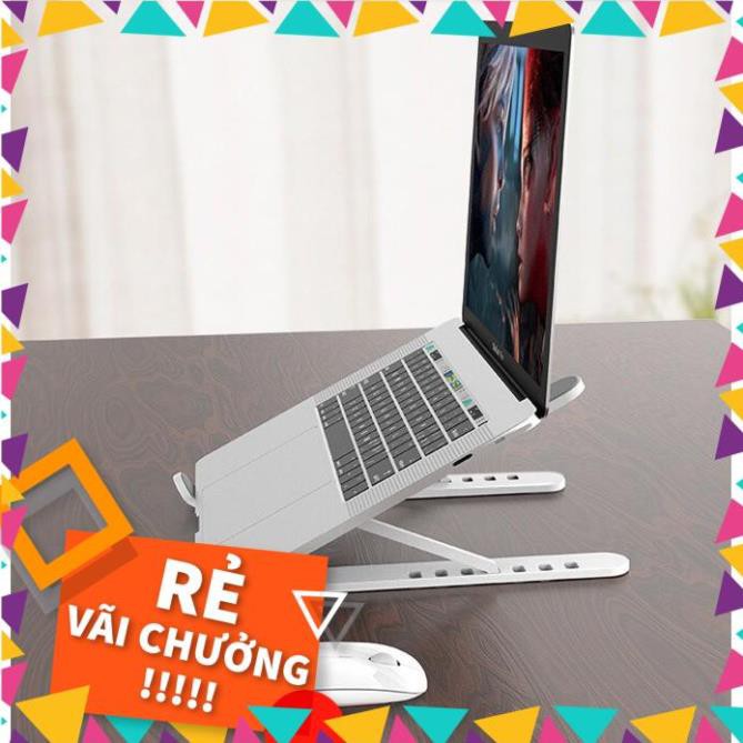 Giá đỡ Laptop - giá kê Laptop MacBook bằng nhựa có thể gấp gọn và điều chỉnh độ cao theo nhu cầu sử dụng Laptop Stand