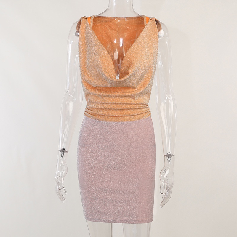 Đầm Sát Nách Cổ Chữ V Có Mũ Trùm Khoét Sâu Gợi Cảm L0729