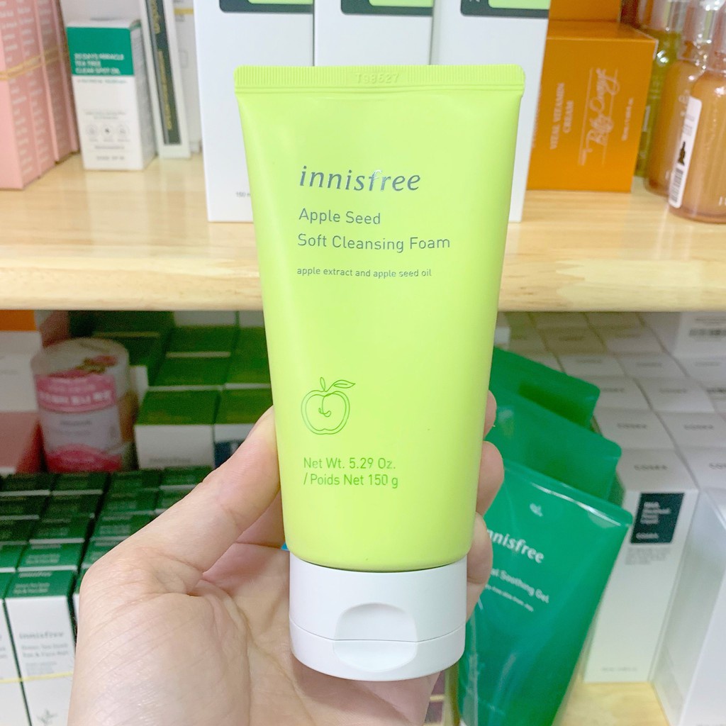 [Chính hãng]  Sữa Rửa Mặt Innisfree Apple Seed Soft Cleansing Foam 150g