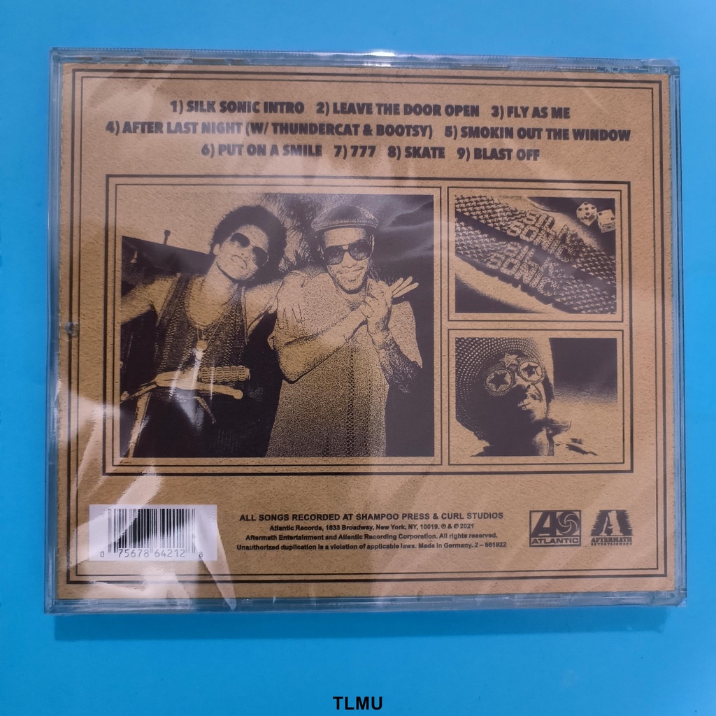 Bruno Mars Anderson Paak An Evening With Silk Sonic CD album Premium TL61