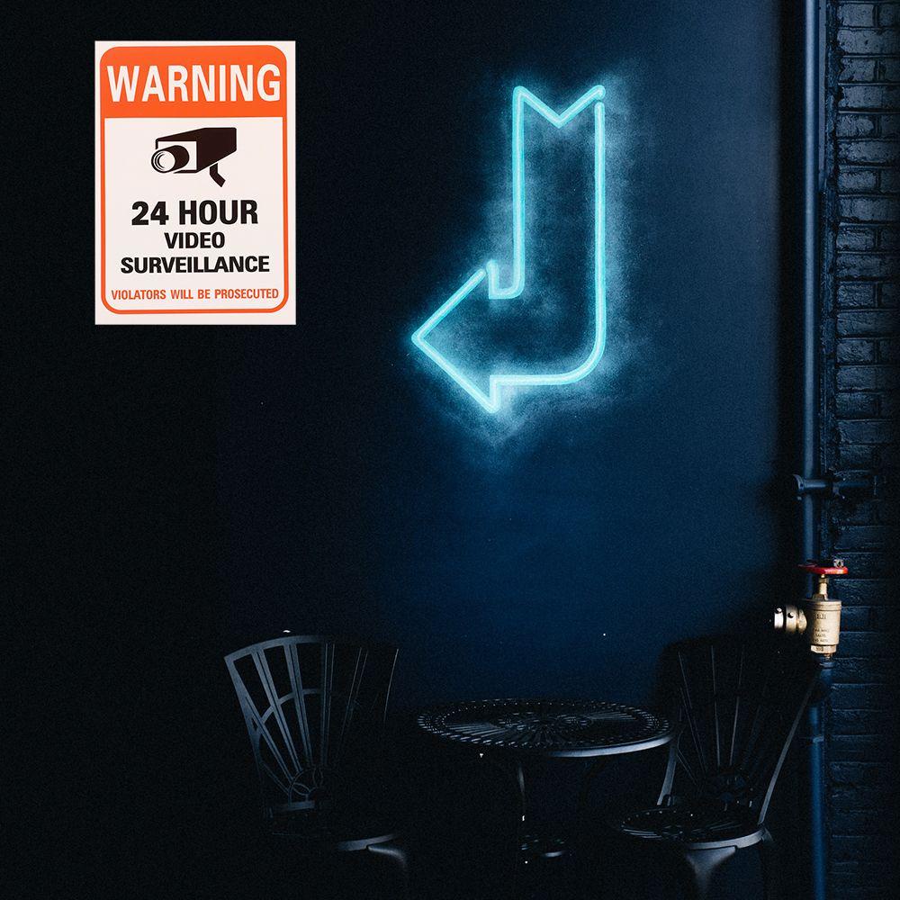 YNATURAL Set 10 Tấm Nhãn Dán Cảnh Báo An Ninh Chống Thấm Nước