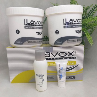 Thuốc duỗi tóc Lavox Sọc xám 500 ml x 2 ( Dành cho tóc khỏe )