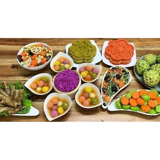 Sét bột làm bánh trôi ngũ sắc bột (1kg)