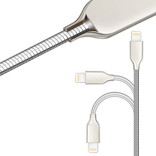 1 Pcs Metal Cable iphone Fast Charging 2.4A Data Cable High Speed Charger