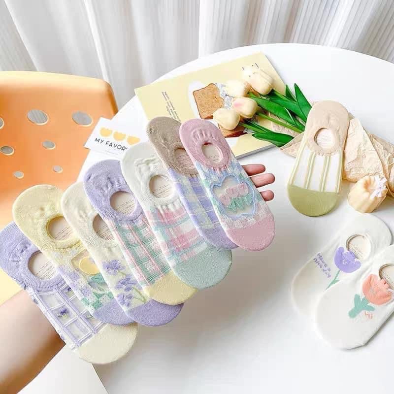 Sét 10 đôi tất design by korean sắc màu