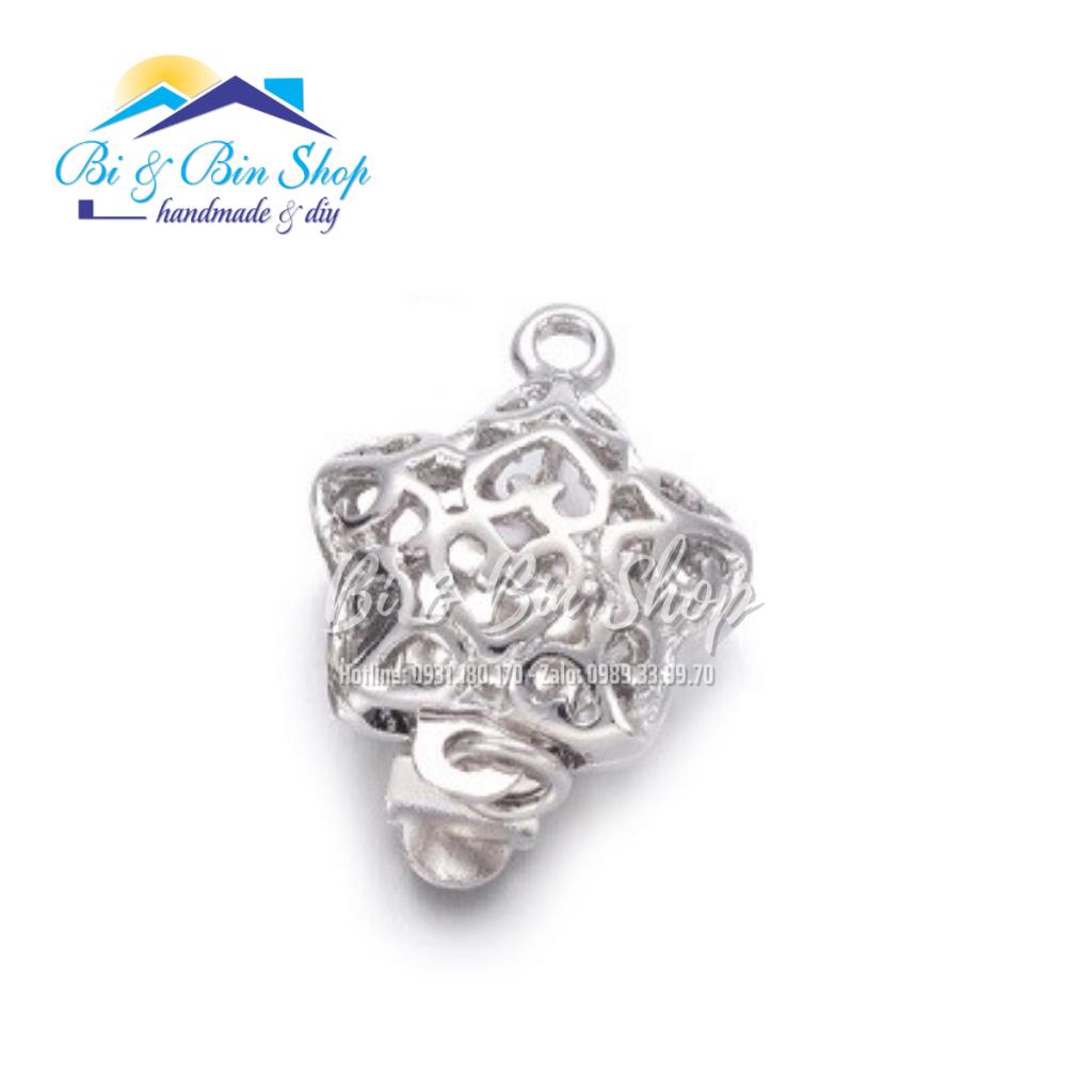 Khóa Ngôi Sao Dùng Xỏ Chuỗi Ngọc Trai Làm Dây Chuyền Vòng Deo Tay Trang Sức Handmade