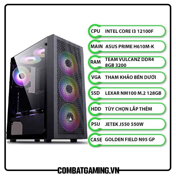 Bộ Máy Tính Chơi Game i3 12100F GIGABYTE H610M H